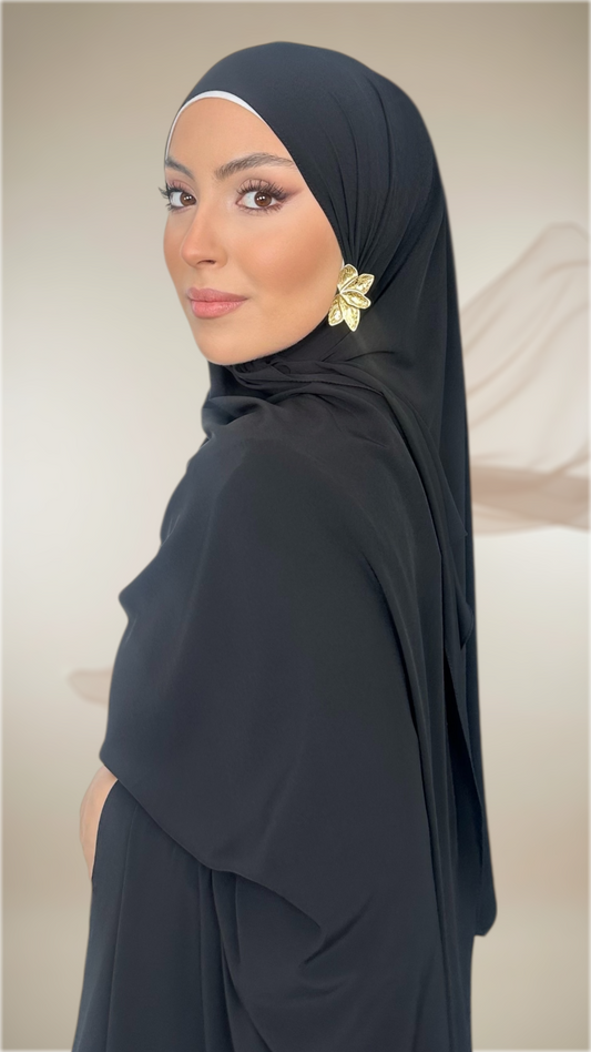 Premium Slim Hijab Nero