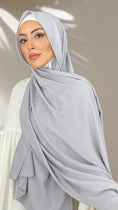 Carica l'immagine nel visualizzatore della galleria, Hijab PREMIUM CHIFFON Grigio Silver
