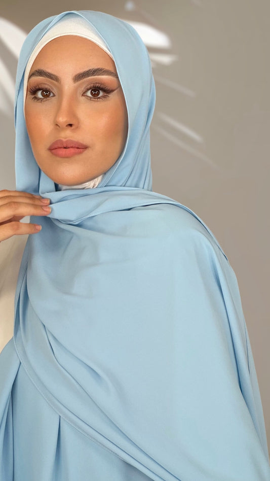 Hijab PREMIUM CHIFFON Bleu Ciel