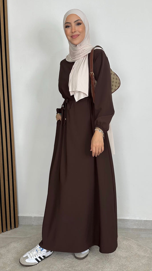 Abaya Con Polso Arricciato