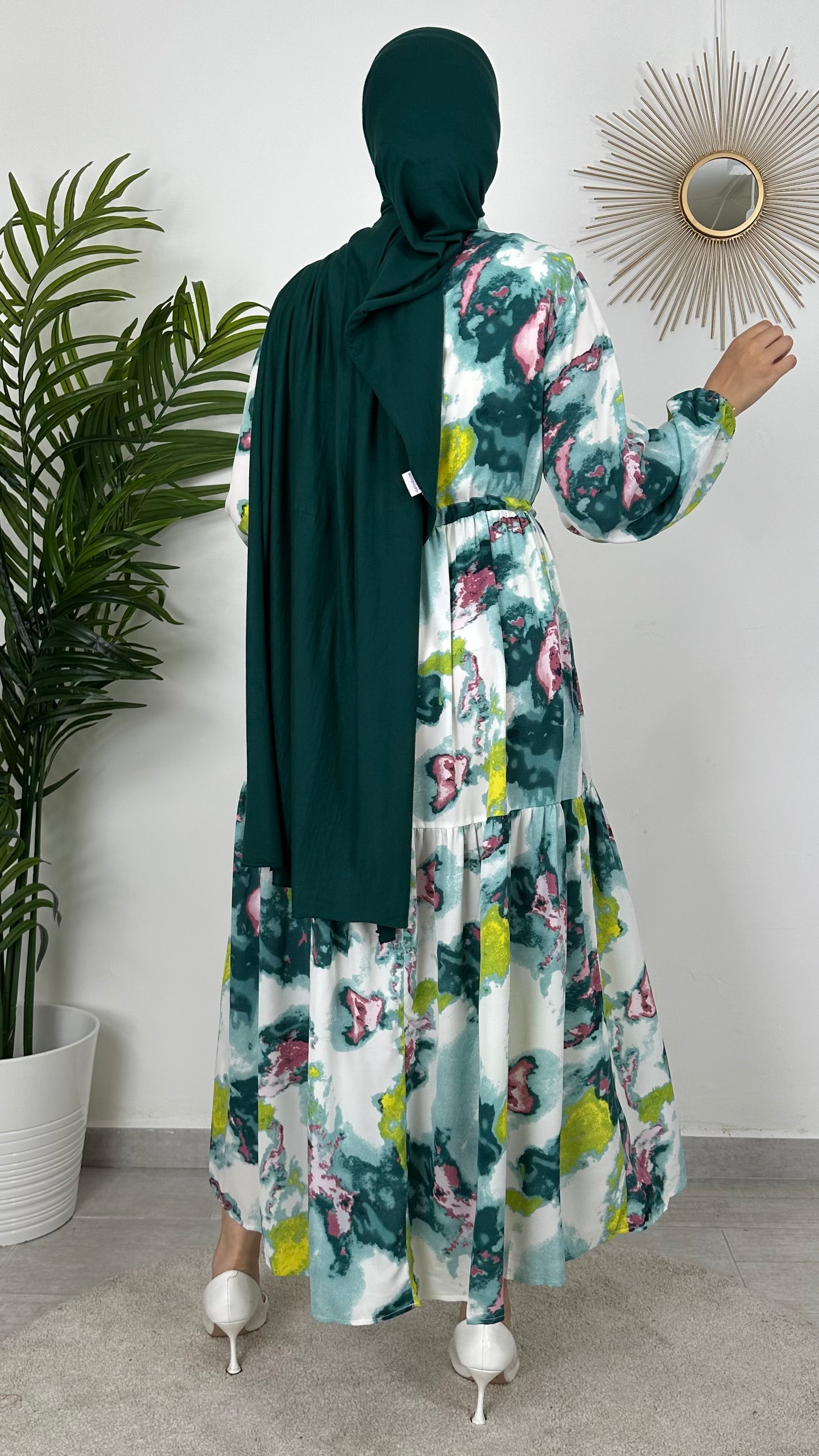 Dress Con Fantasia verde - marble - donna musulmana, donna, Hijab, Hijab paradise, fantasia, 