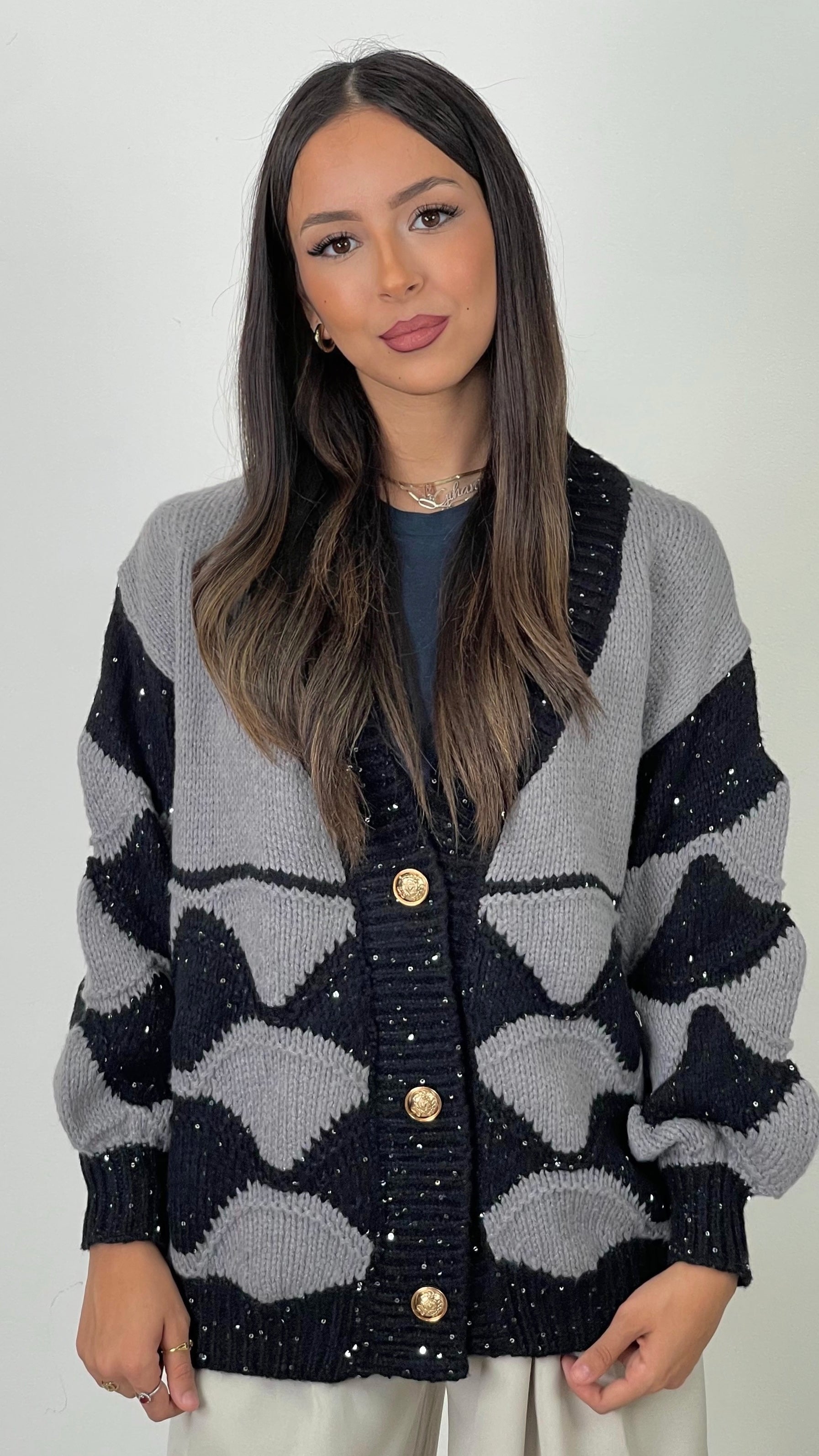 Cardigan “Geometric Chic”