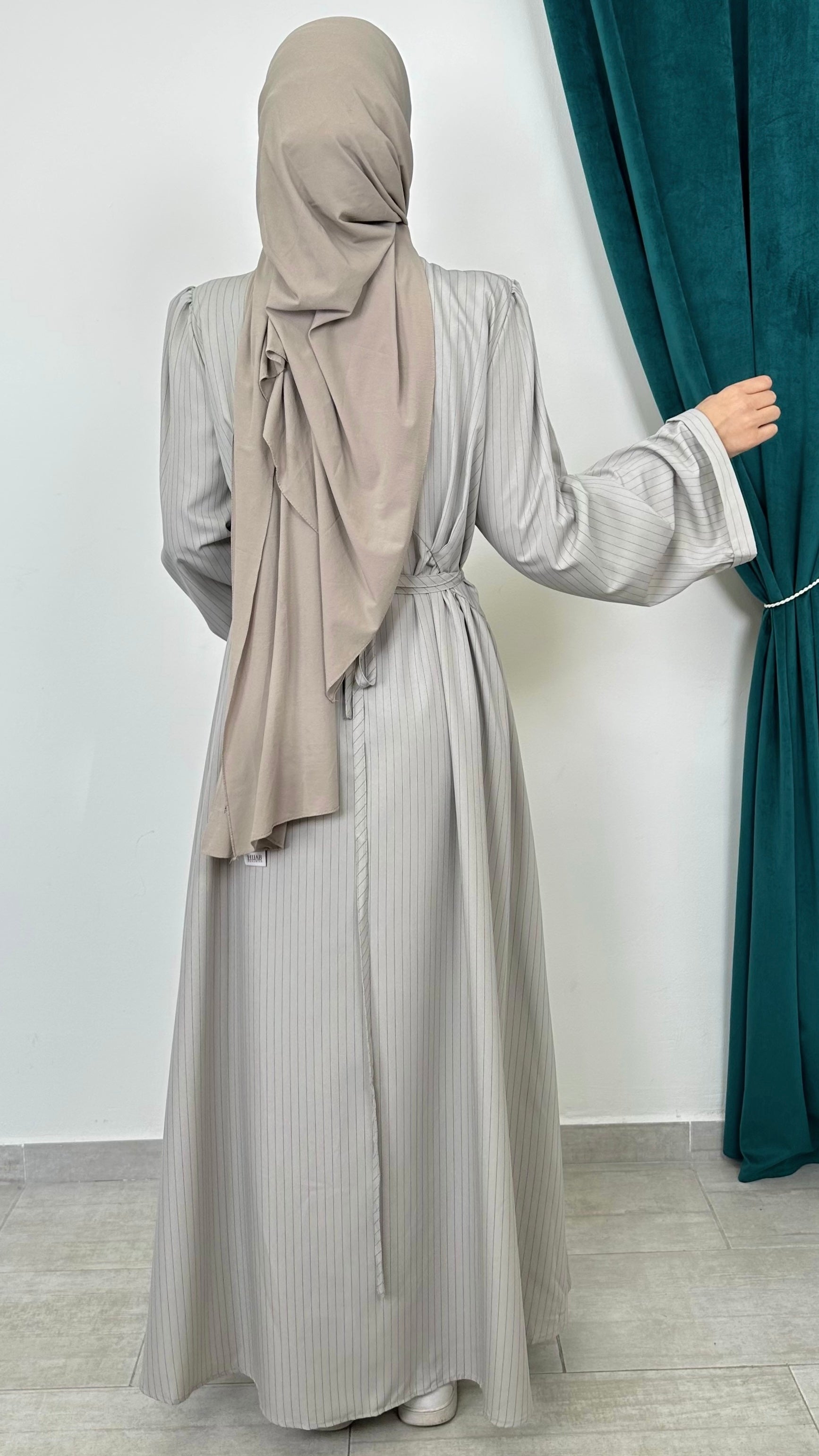 Pinstripe Flow Dress - Hijab Paradise 