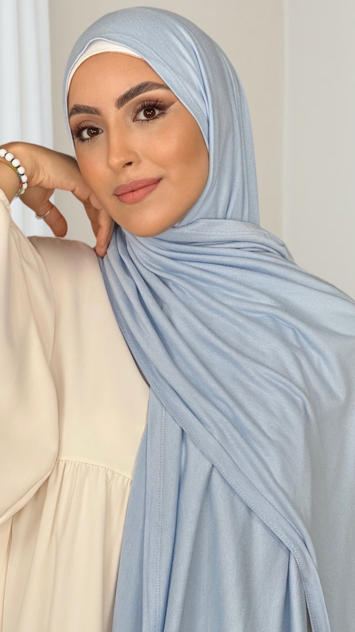 Velo Jersey azzurro - Hijab Paradise 