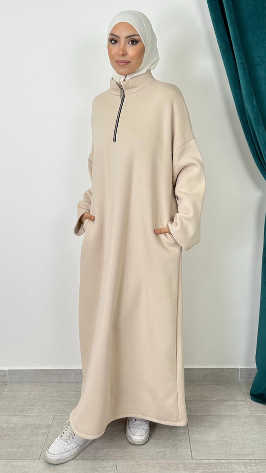 Felpa oversize con Zip