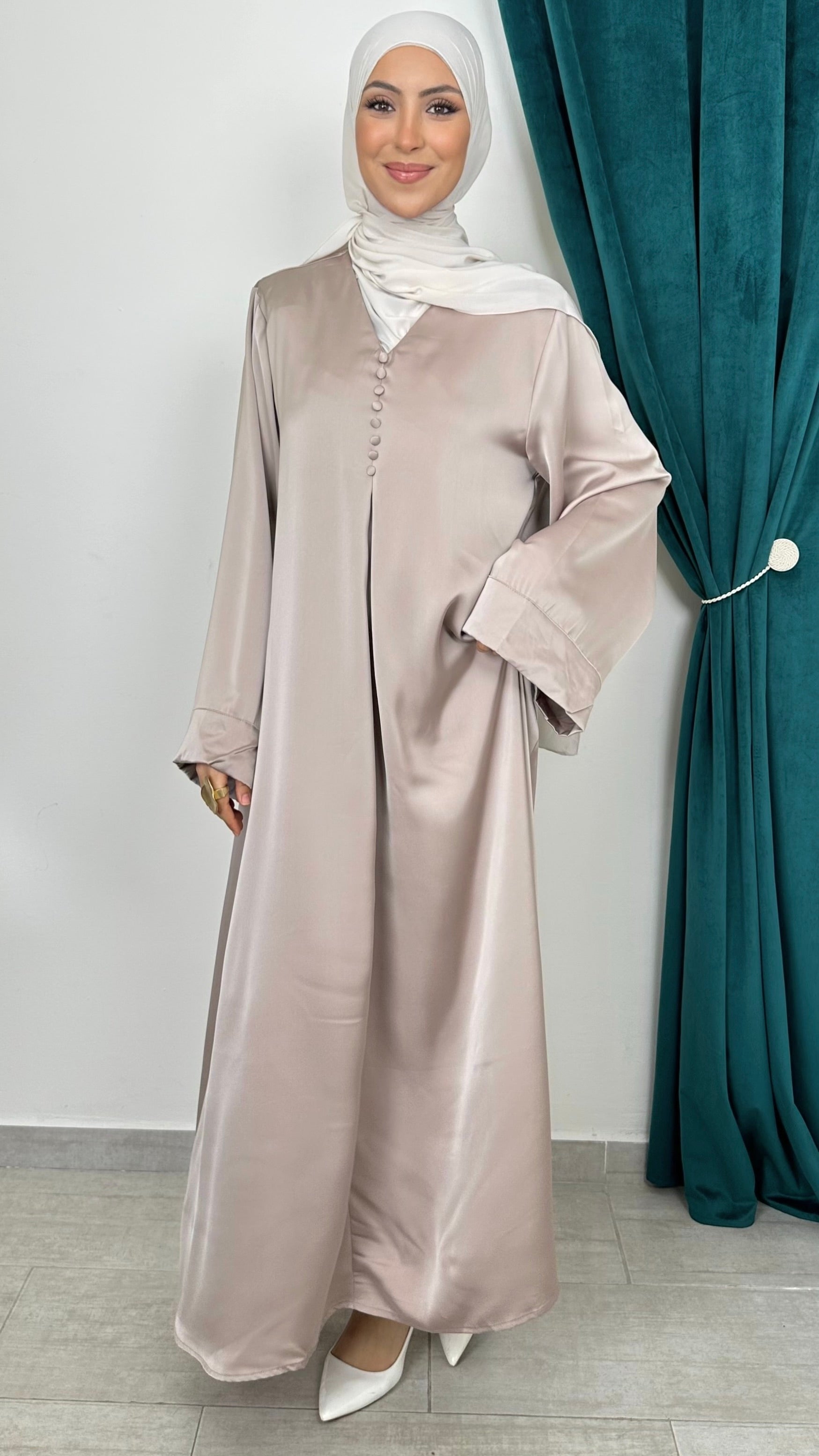 Abaya Satin Sabbia - Hijab Paradise 