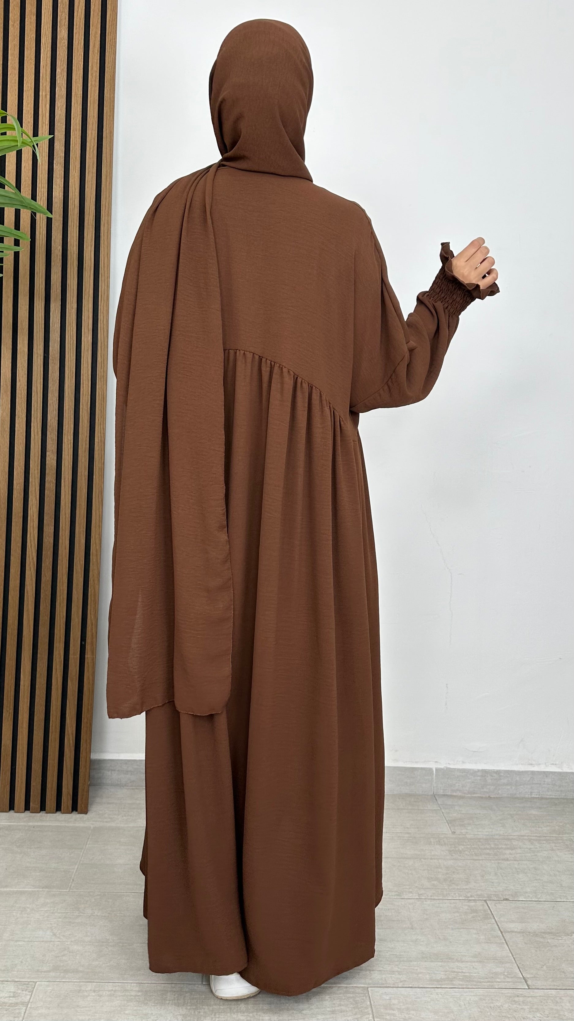 Abito Abaya Ensemble maniche frisè