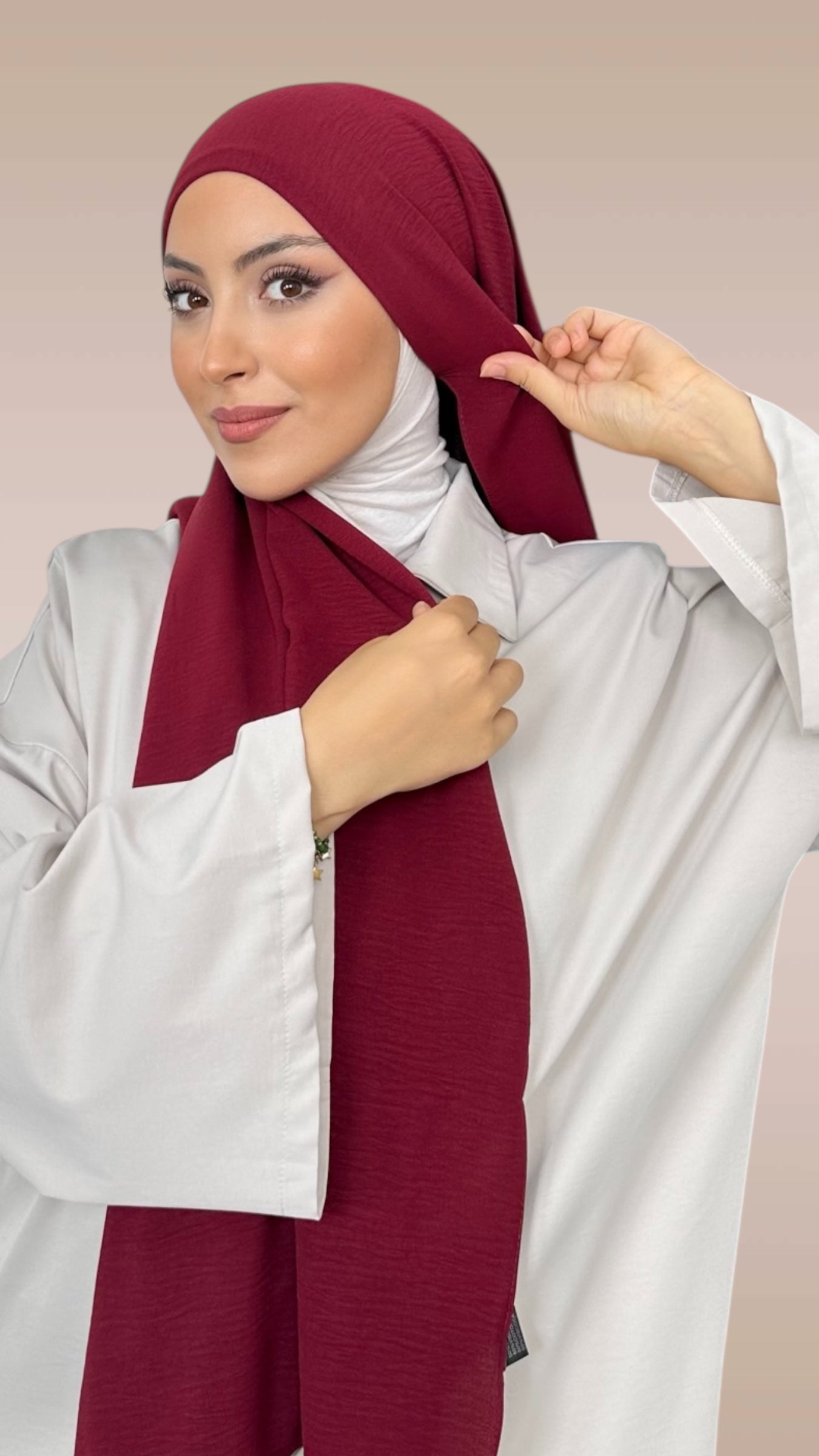 HIJAB PRONTO DA METTERE CRINCKLE CREPE