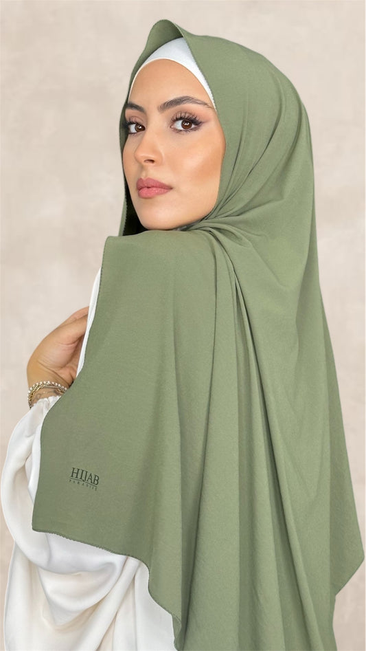 Slim Hijab Verde Militare