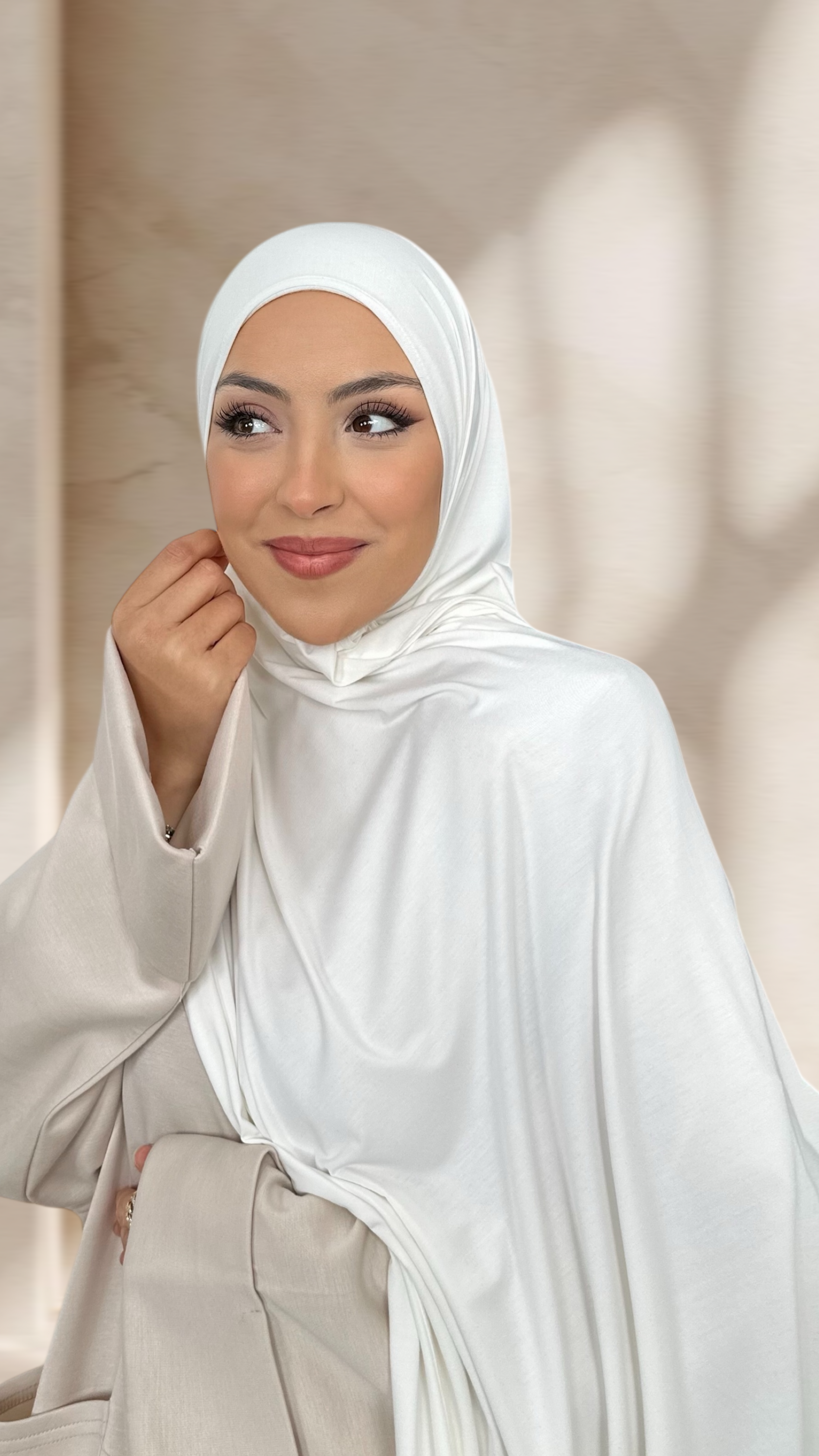Bamboo Hijab Bianco panna