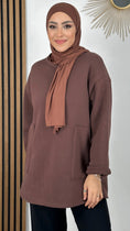 Carica l'immagine nel visualizzatore della galleria, Felpa padded- Hijab Paradise - felpa calda - hijab jersey - pantaloni neri - tasche laterali
