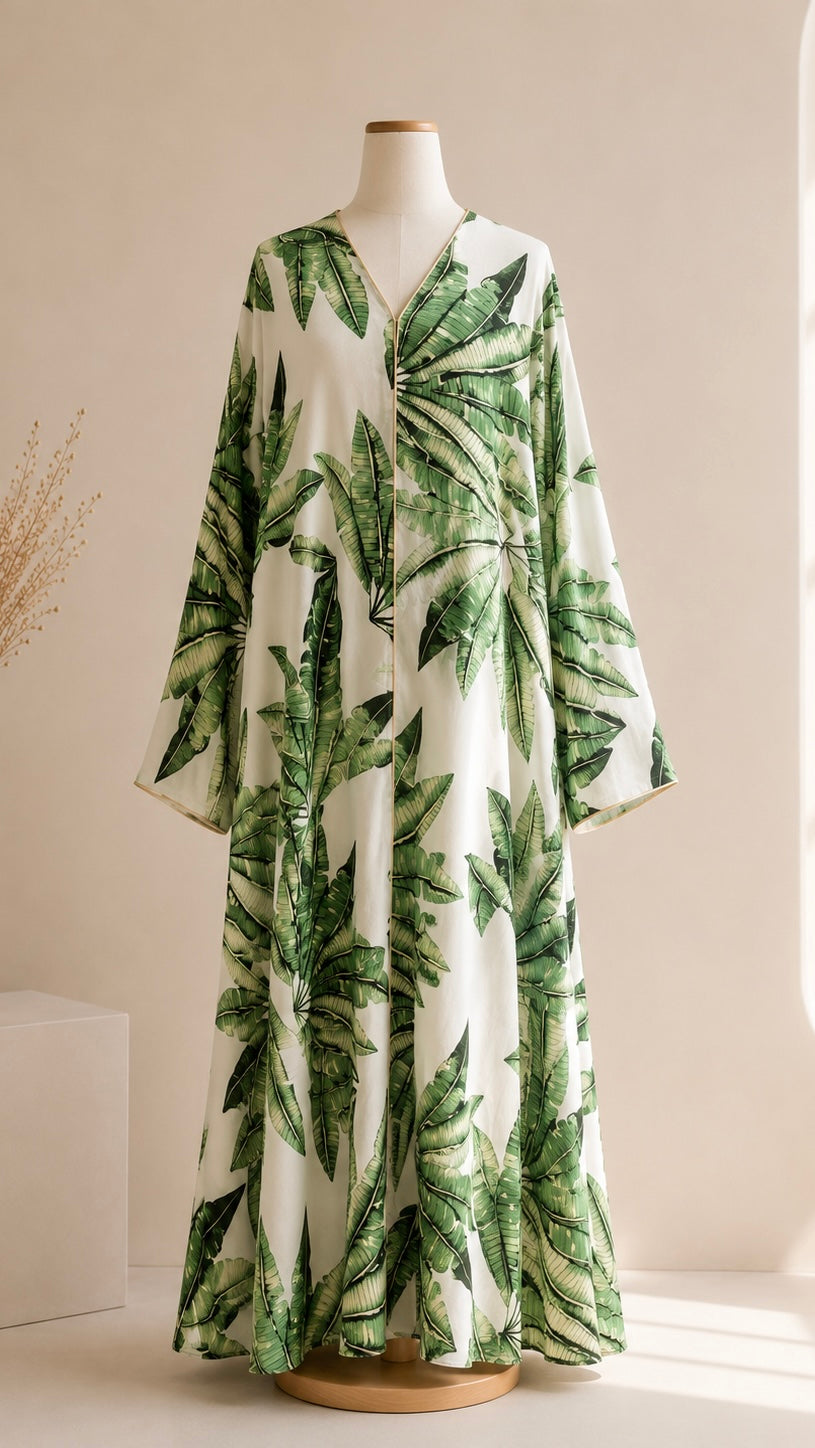 Abaya Tropical Flow Verde