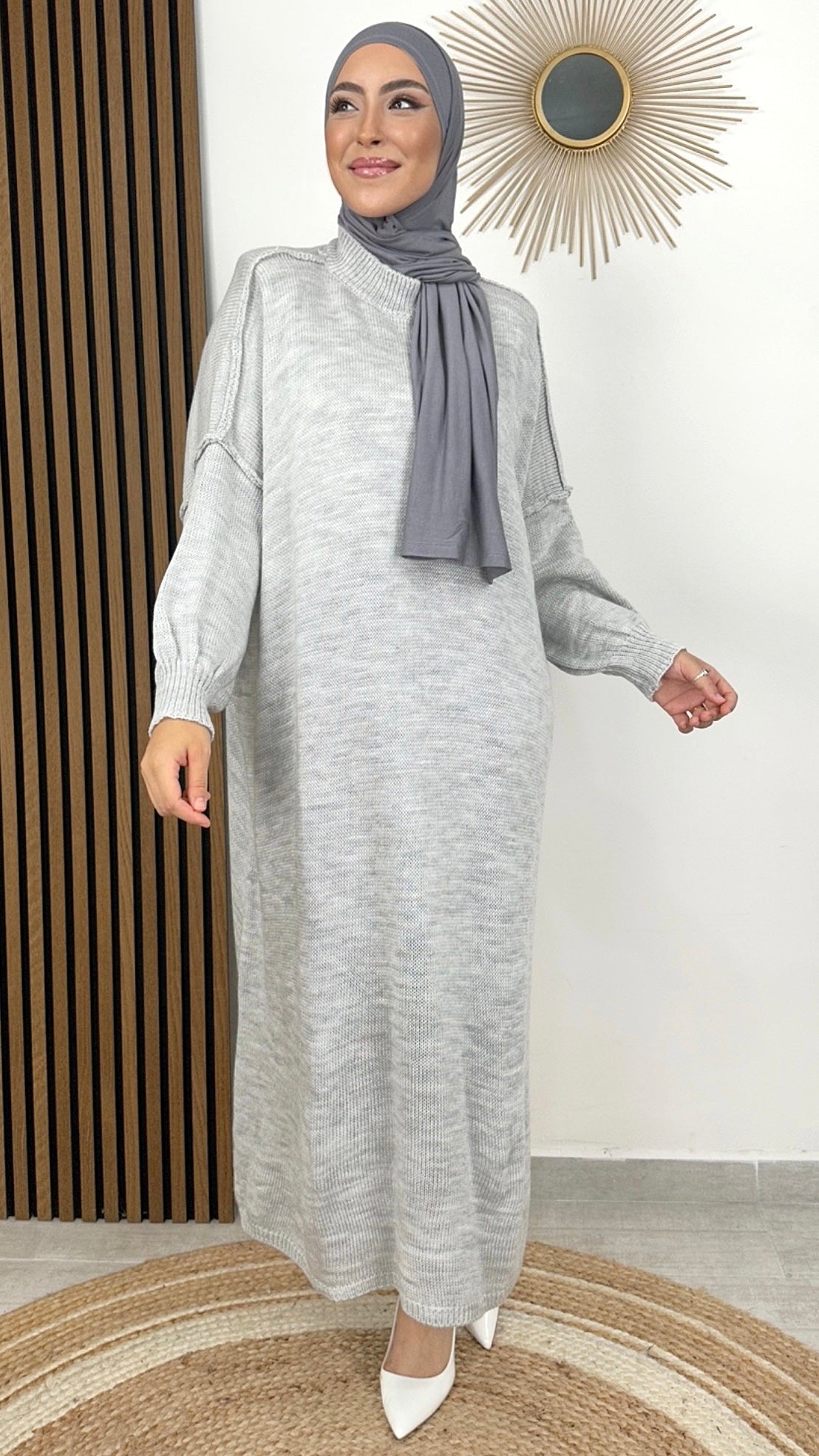 Maglione Sewing- hijab paradise - maglione lungo - hijab - modest dress - cucitura in fuori - donna musulmana 