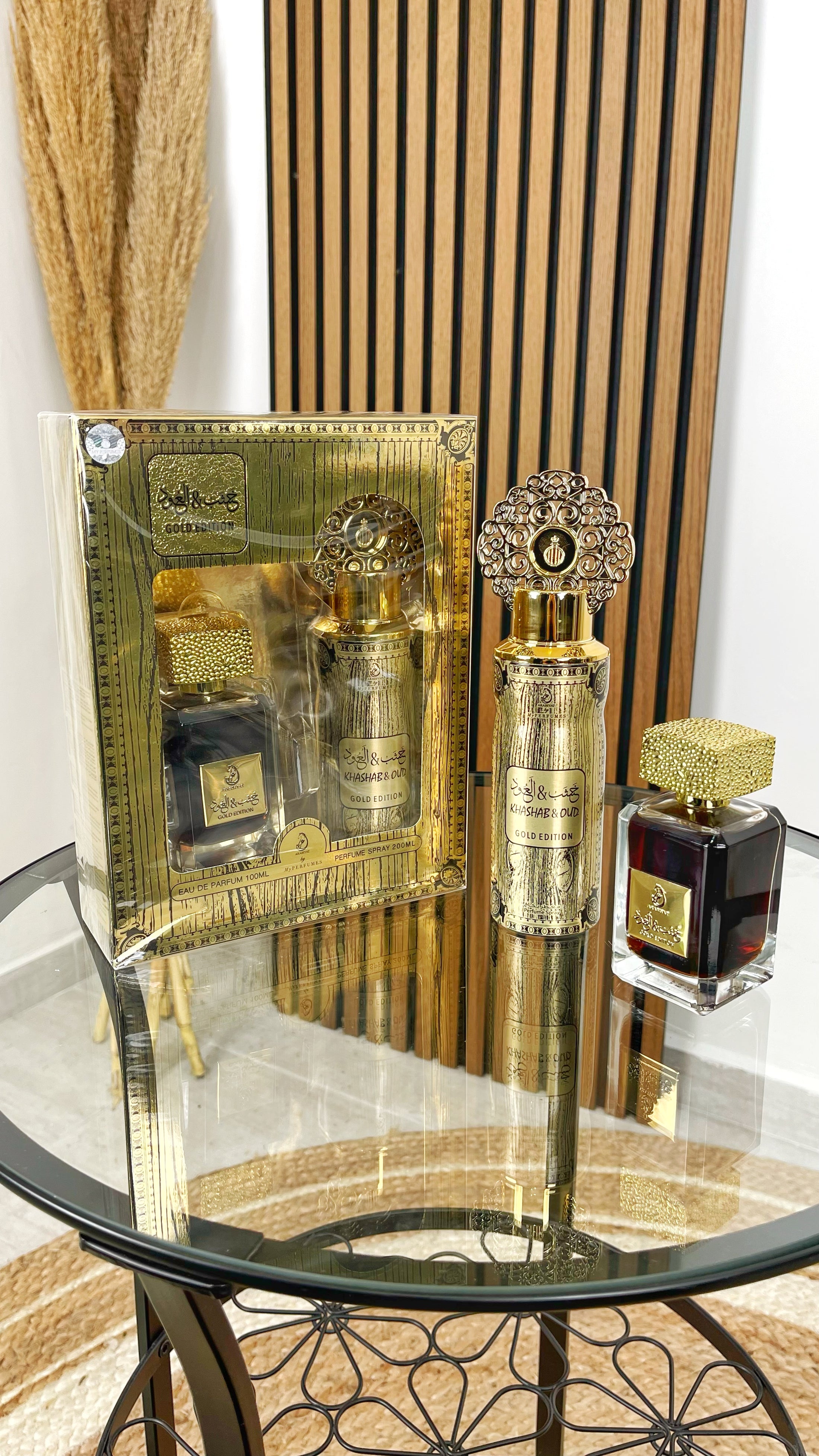 Set regalo Khashab & Oud gold edition 100ml + Deo 200ml - Hijab Paradise - profumo e deodorante - set regalo