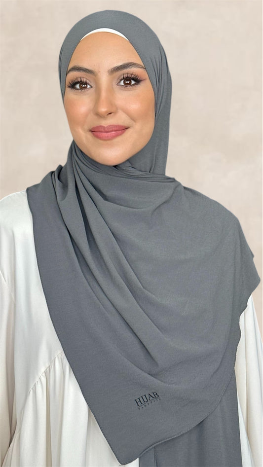 Slim Hijab Grigio Scuro