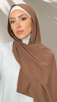 Carica l'immagine nel visualizzatore della galleria, Hijab PREMIUM CHIFFON Chocolat
