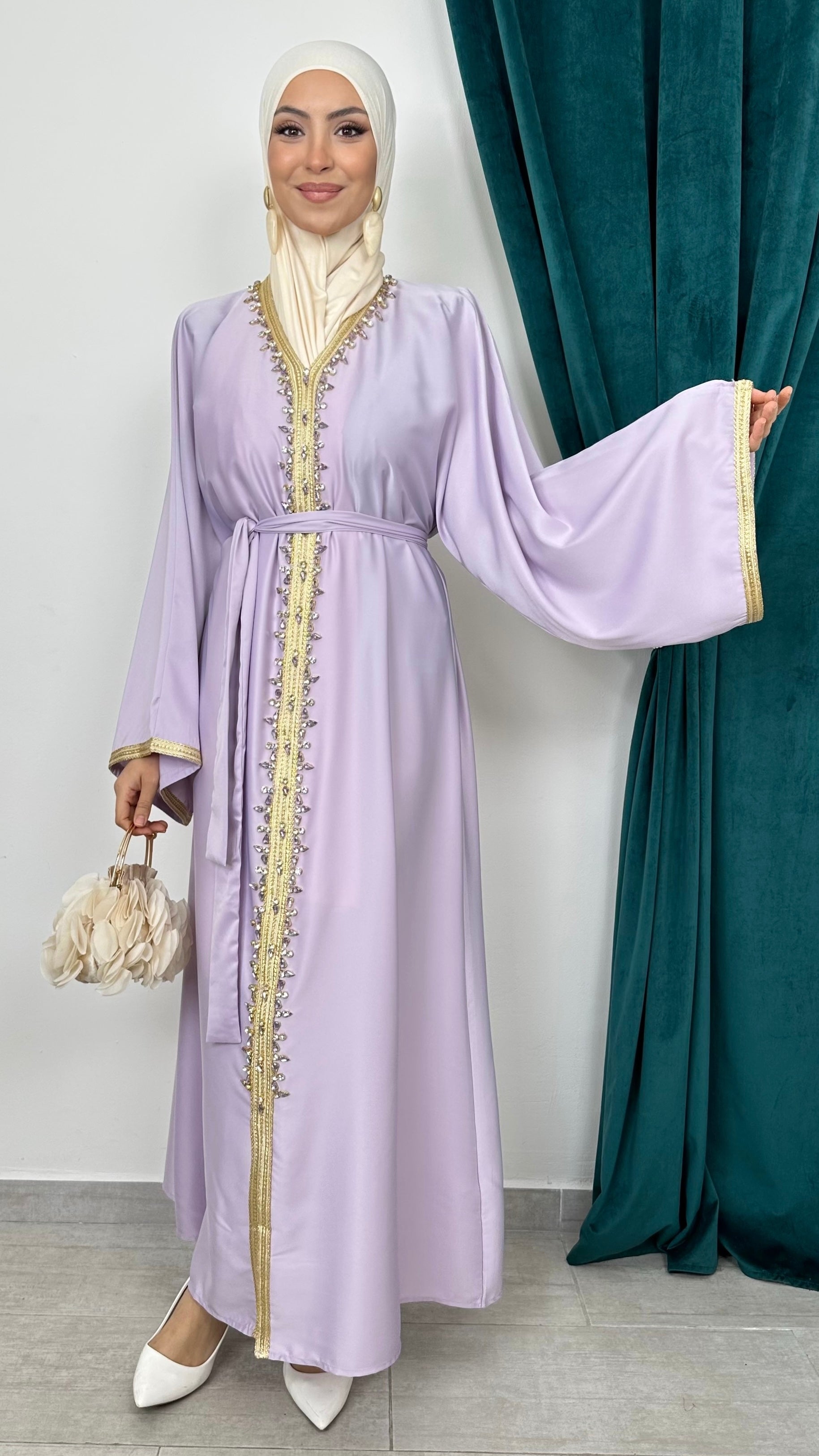 Kaftan Abaya – Élan Satin - Hijab Paradise 