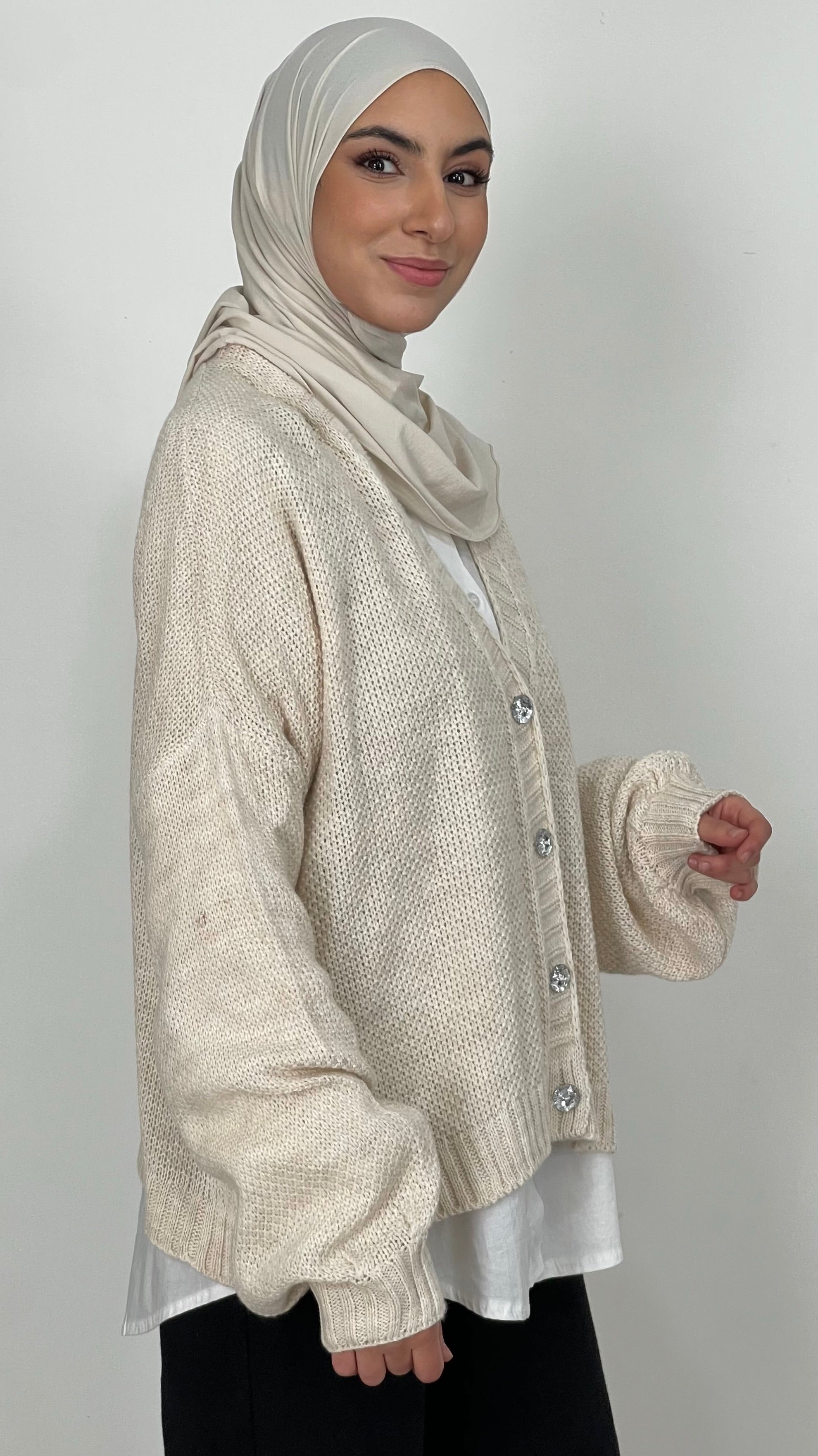 Cardigan bottoni gioiello