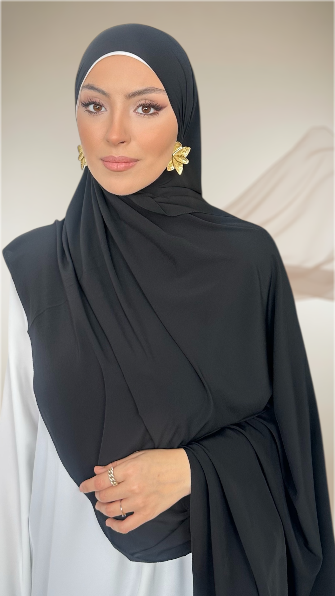 Premium Slim Hijab Nero
