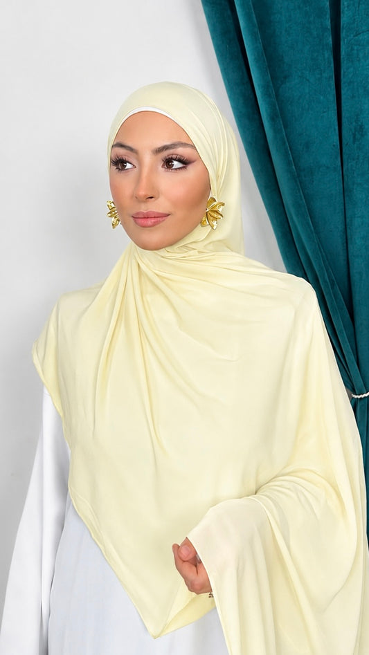Premium Slim Hijab Soft Lemon - Hijab Paradise 
