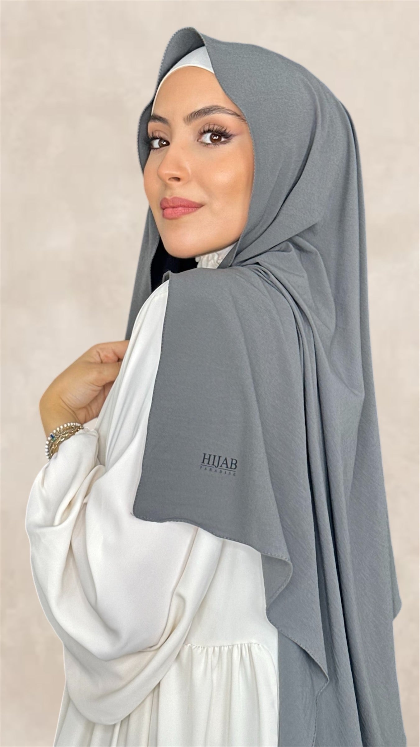 Slim Hijab Grigio Scuro