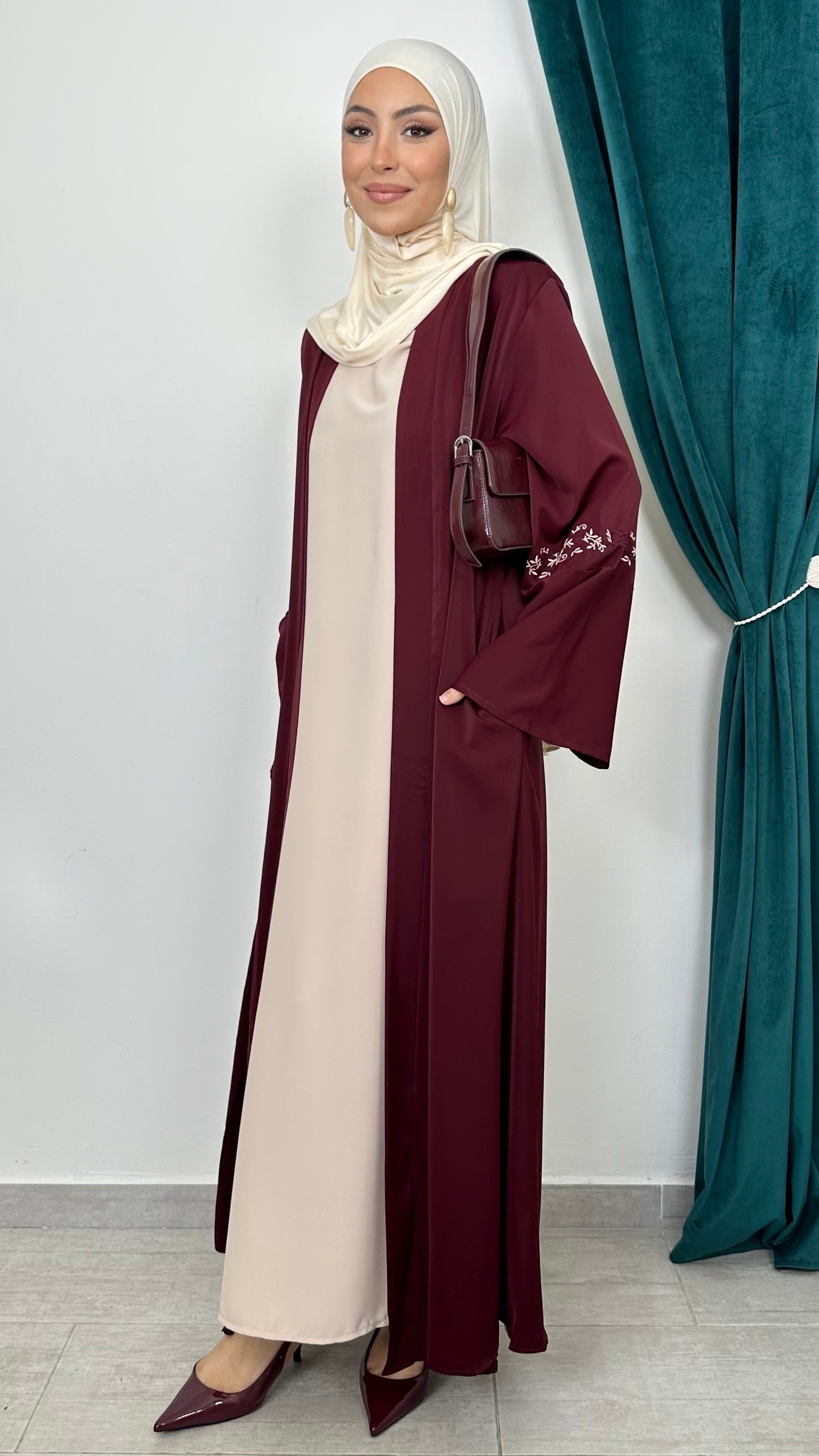 Abaya Set Royale – Burgundy - Hijab Paradise 