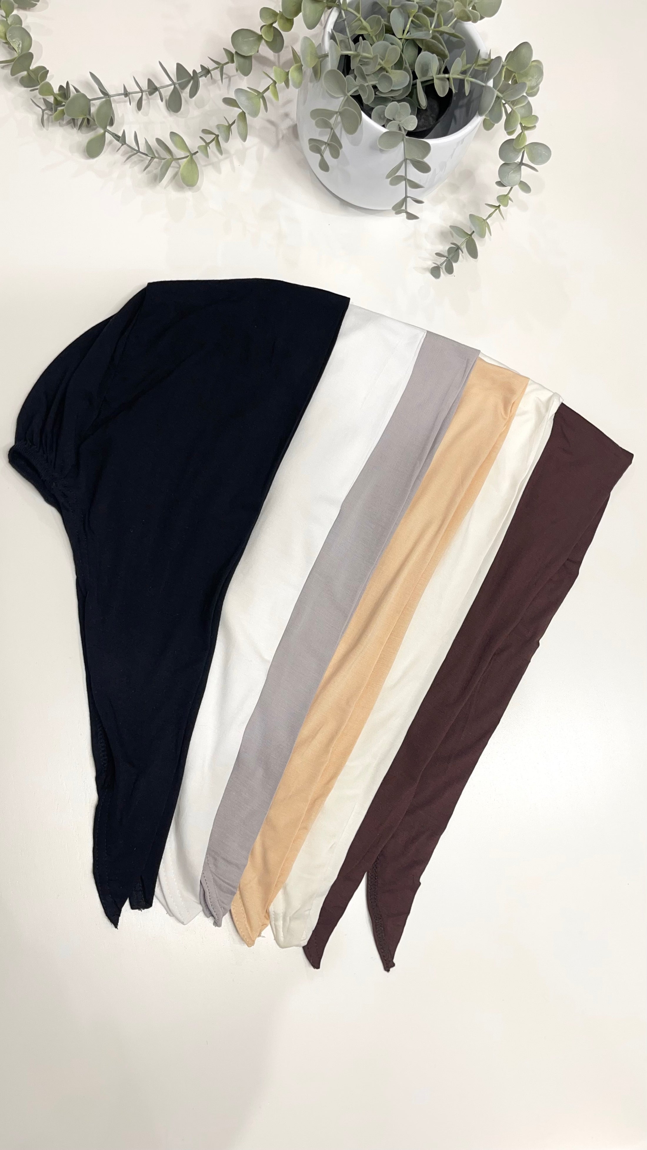 Cuffia Modal di Cotone con laccetti senza cucitura frontale