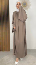 Bild in Galerie-Betrachter laden, Abito satinato, maniche plissè, vestito lungo, laccio in vita, donne musulmane, Hijab , Hijab Paradise
