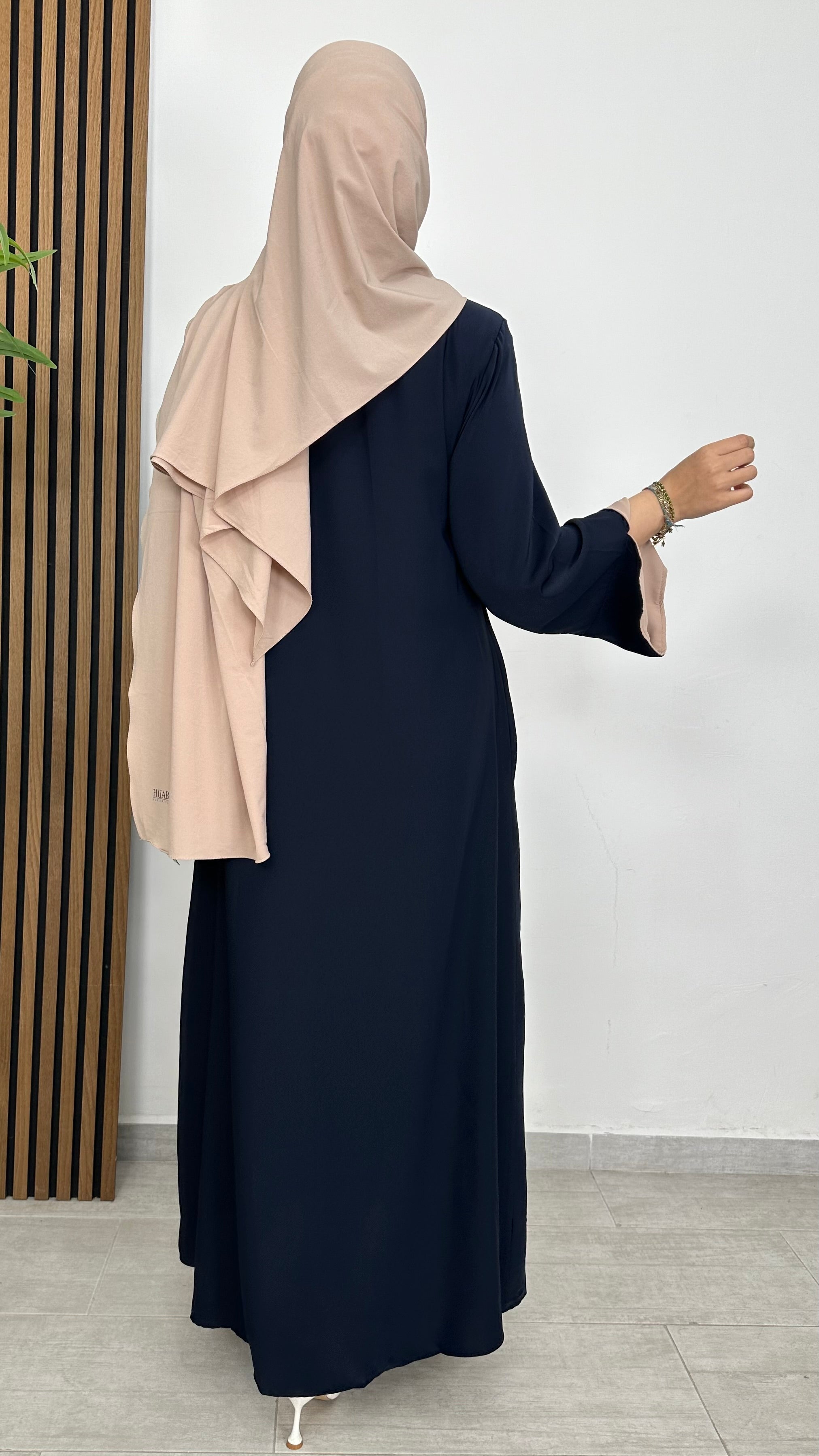 Brown bicolour abaya