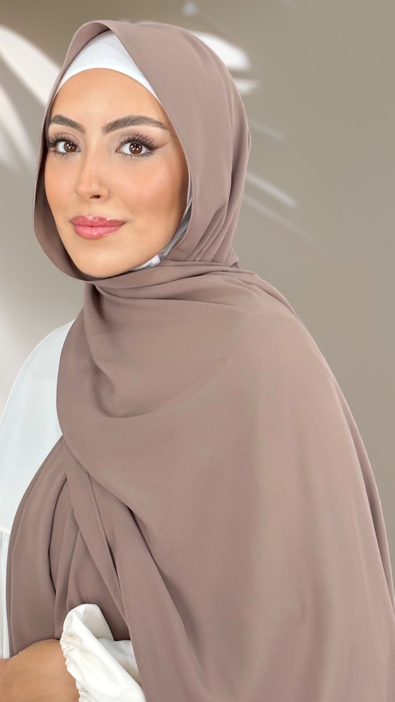 Hijab PREMIUM CHIFFON Taupe Pastel