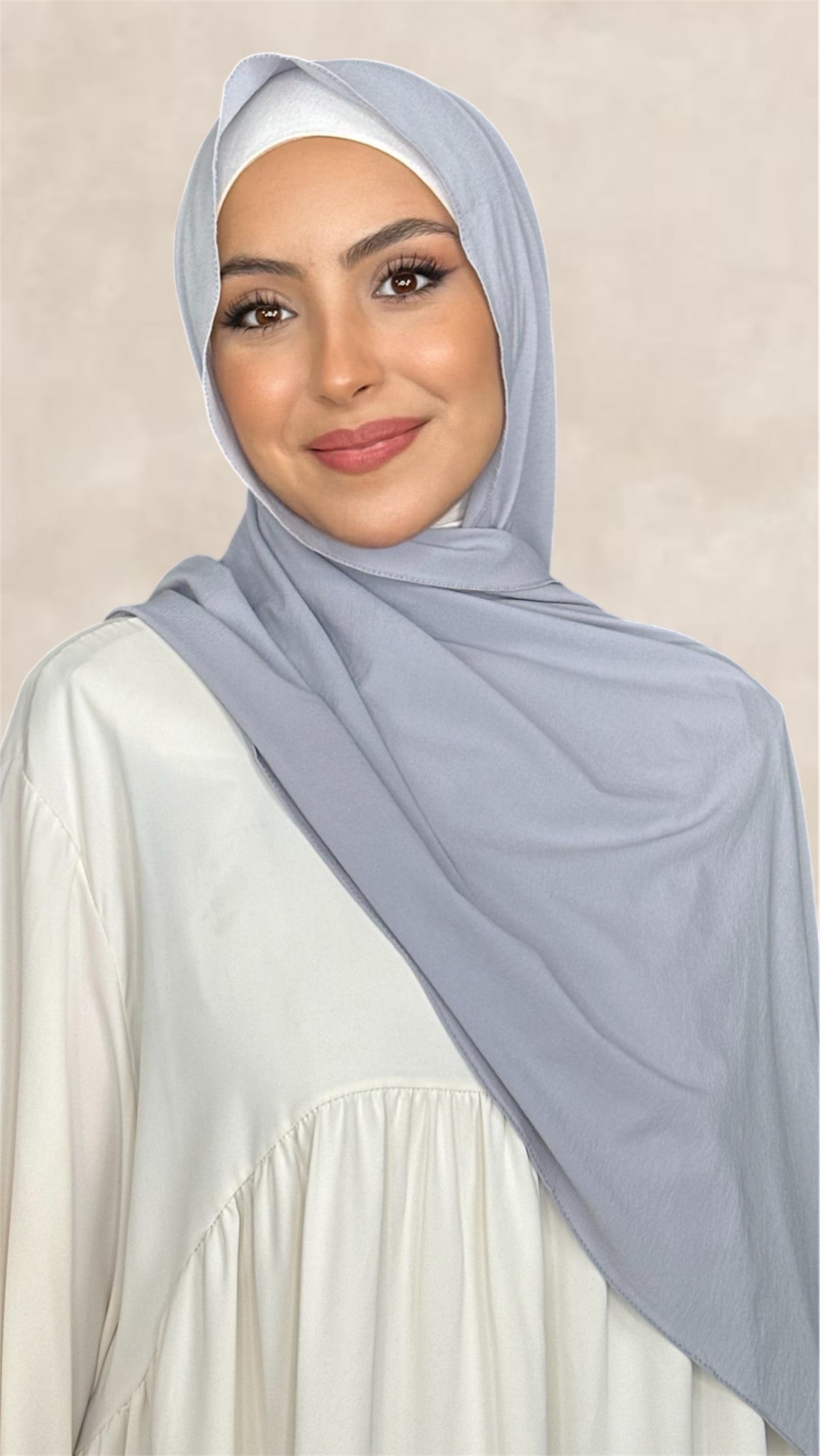 Slim Hijab Grigio Chiaro