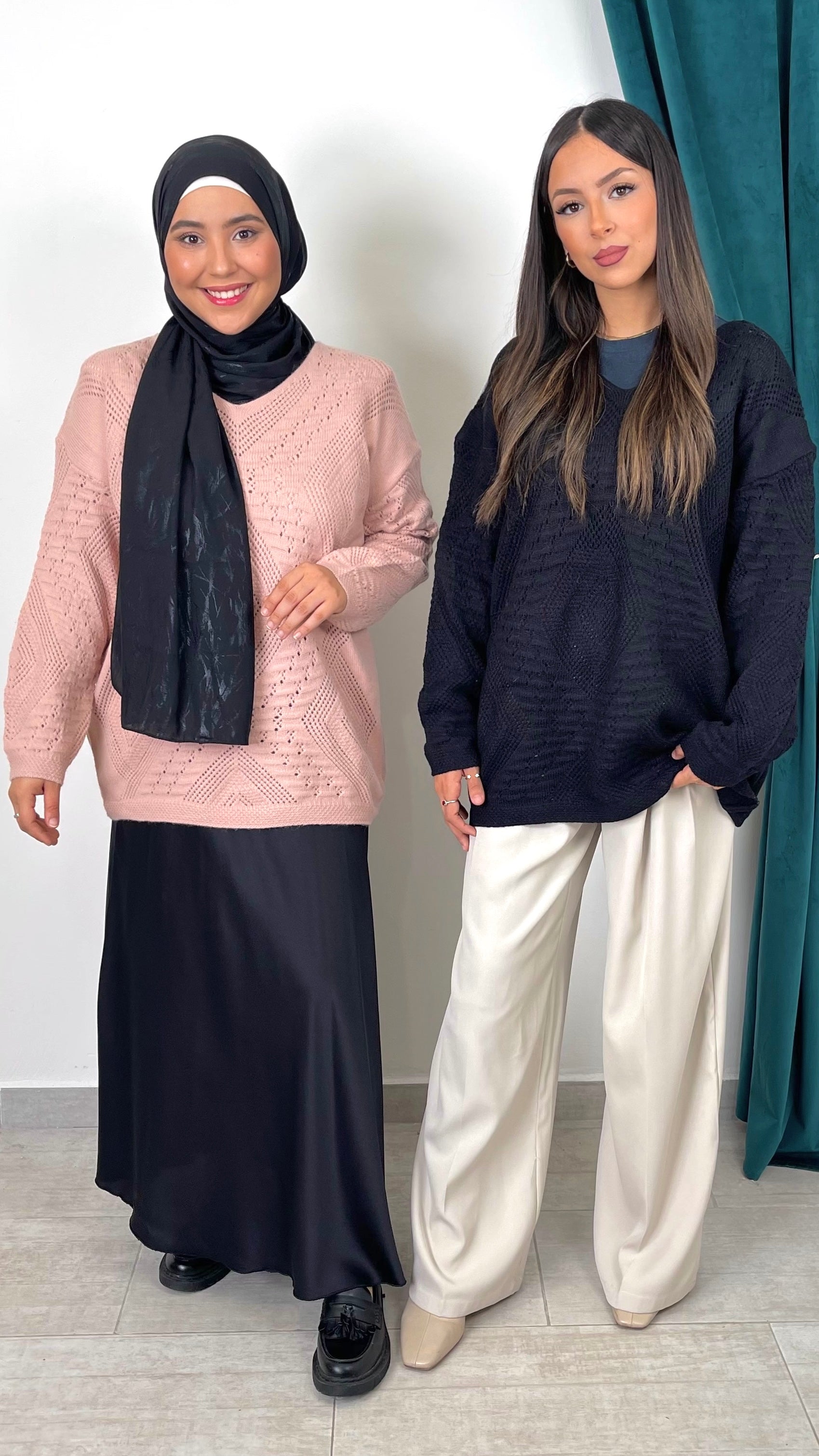 Diamond Knit Sweater – Maglione con Lavorazione Geometrica