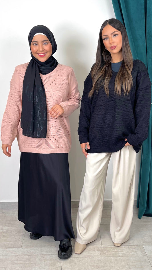 Diamond Knit Sweater – Maglione con Lavorazione Geometrica