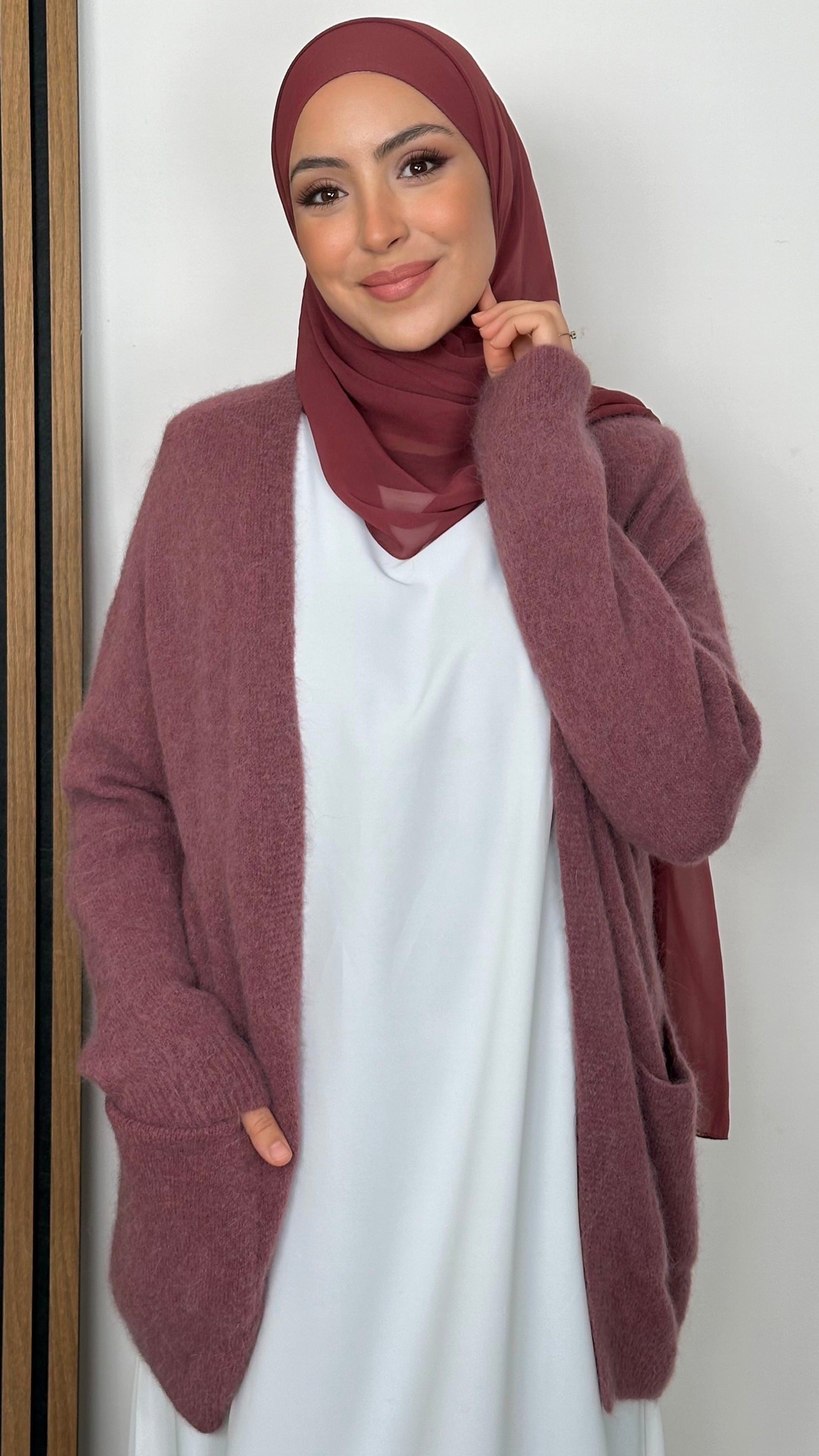 Cardigan Simple Bordeaux