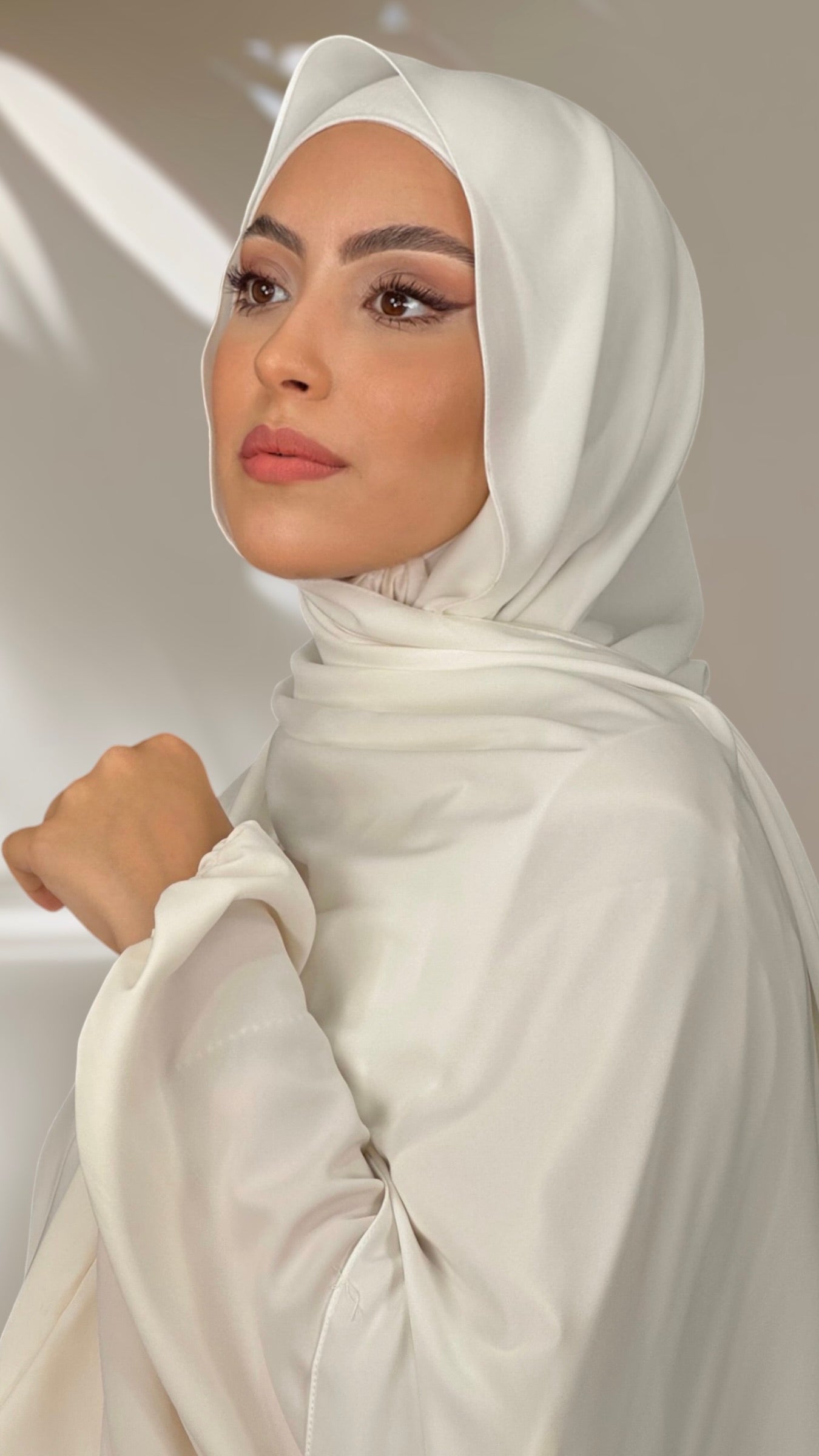 Hijab PREMIUM CHIFFON Crème Blanc