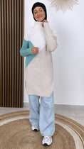 Load image into Gallery viewer, Maglione vestito, collo alto, manica stretta, Hijab Paradise
