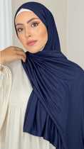 Cargar la imagen en la vista de la galería, Hijab Jersey blu notte - Hijab Paradise Hijab, chador, velo, turbante, foulard, copricapo, musulmano, islamico, sciarpa, 
