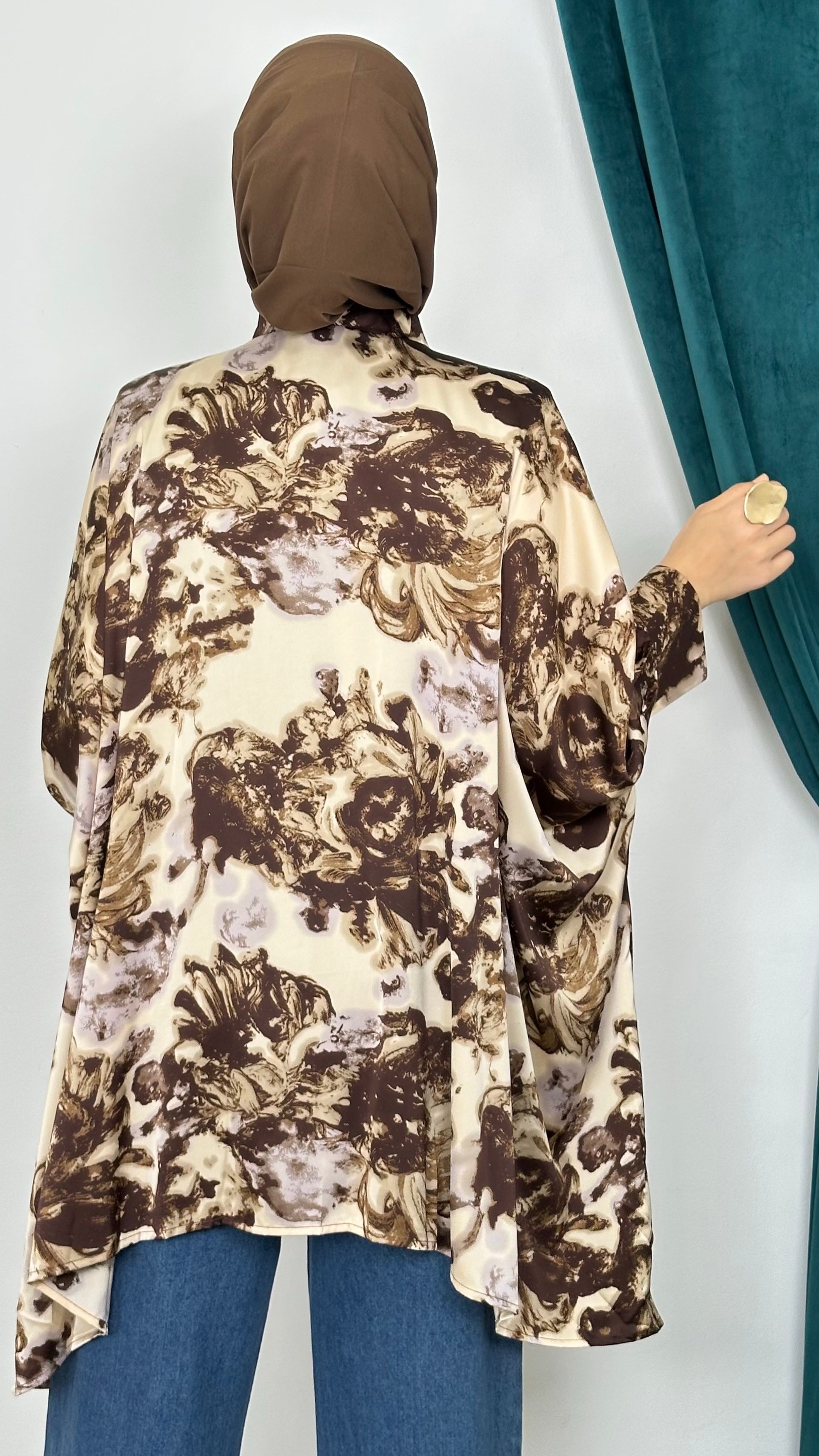 Camicia Oversize Marble Chic crema