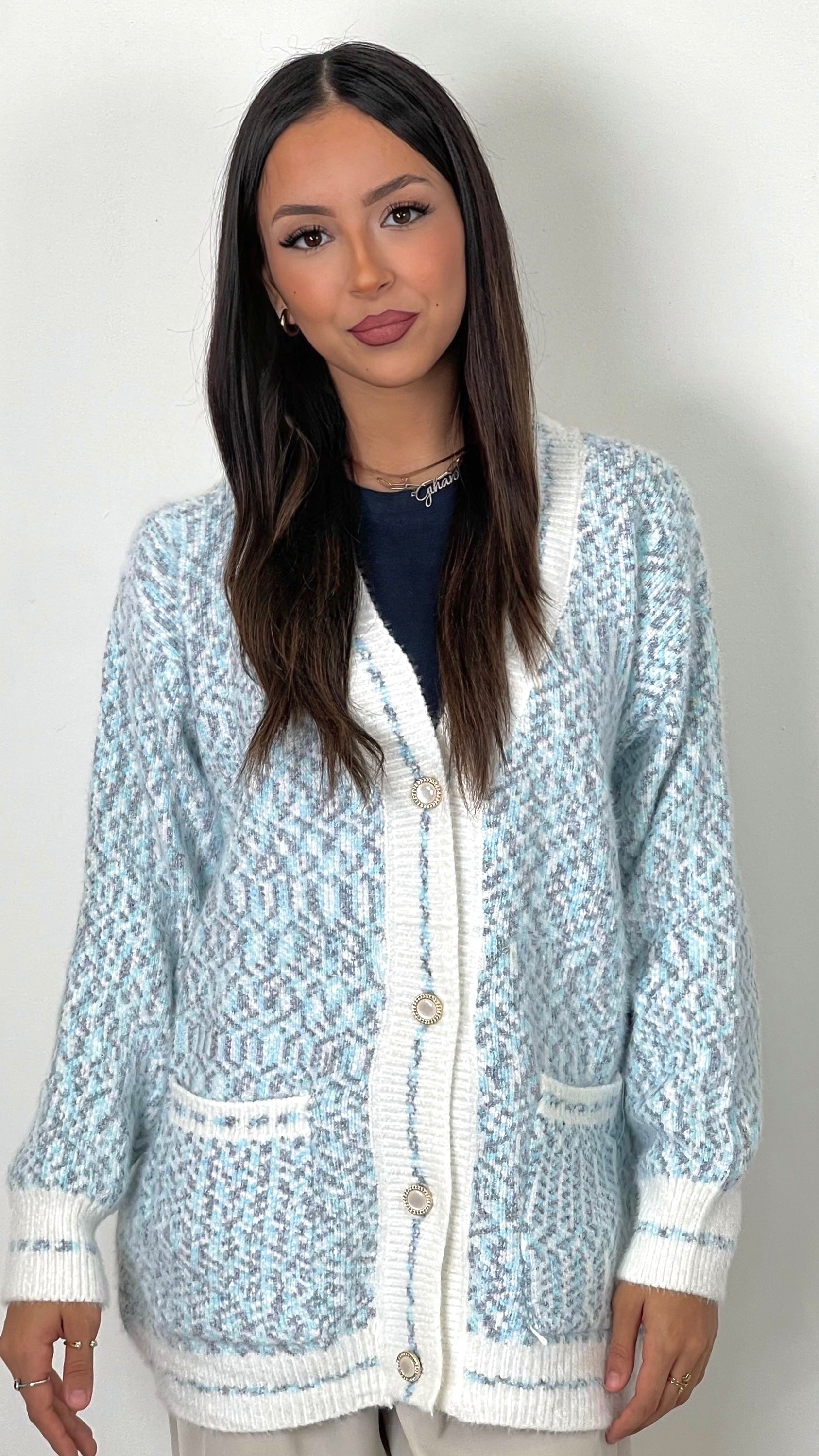 Cardigan “Elegant Knit Button”