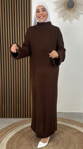 Carica l'immagine nel visualizzatore della galleria, Vestito maglione maniche piegate- hijab paradise- hijab - donna musulmana- sorriso - vestito lungo -tacchi 
