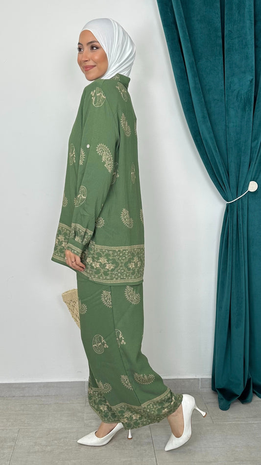 Majestic Border Set Verde Militare