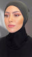Hijab pronto con cuffia a tubo