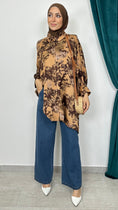 Carica l'immagine nel visualizzatore della galleria, Camicia Oversize Marble Chic camel
