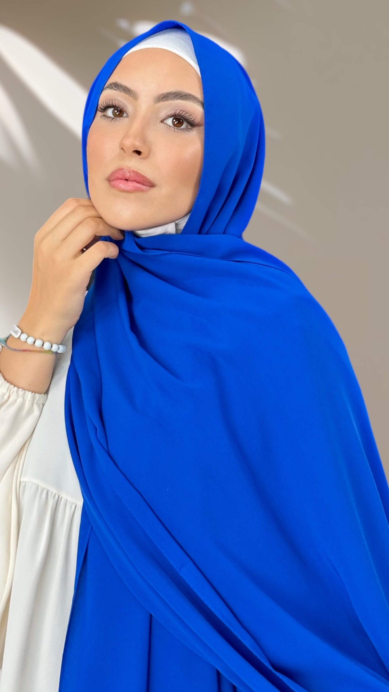 Hijab PREMIUM CHIFFON Blu Elettrico
