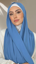 Bild in Galerie-Betrachter laden, Hijab PREMIUM CHIFFON Blu
