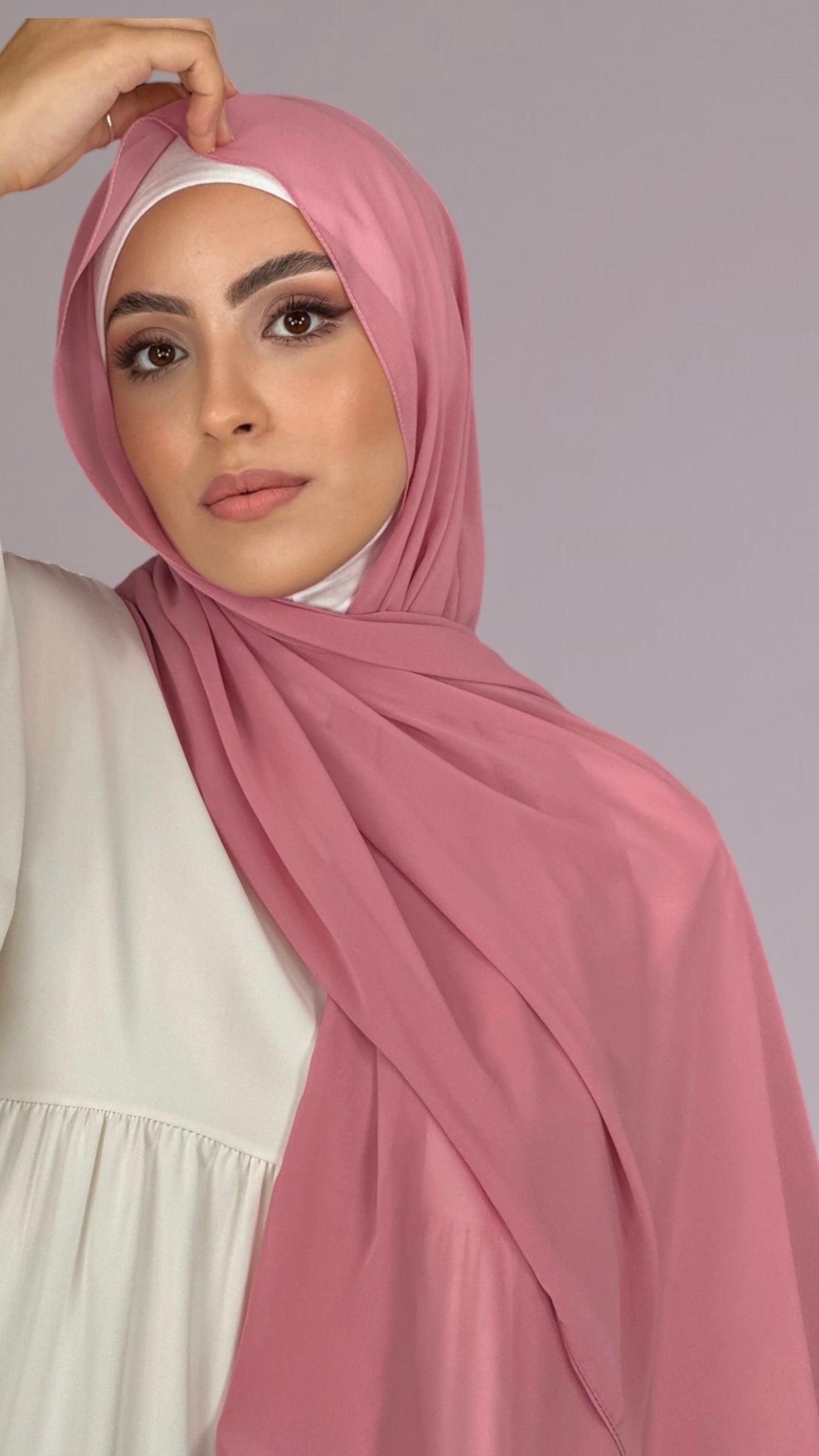 Veil Muslim Woman Chiffon Crepe