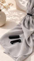 Carica l'immagine nel visualizzatore della galleria, Hijab Clip Matte Nero – Set da 6
