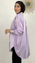 Load image into Gallery viewer, Camicia, satinata , beige, Hijab, Hijab paradise, outfit, modest, camicia  satin, rosata
