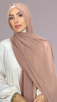 Bild in Galerie-Betrachter laden, Hijab Chiffon Crepe Rosa argento
