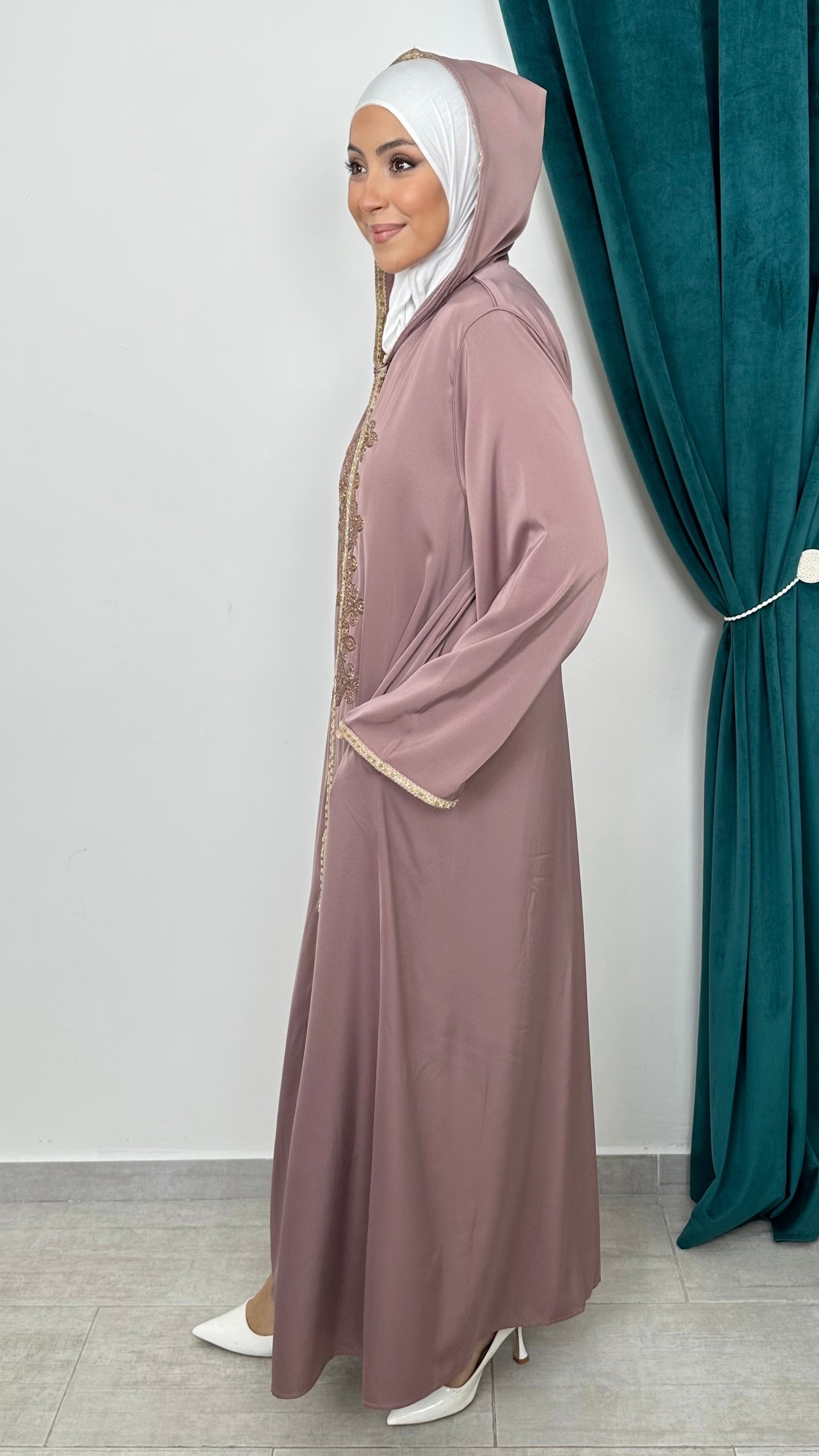Abaya Heritage Nude - Hijab Paradise 